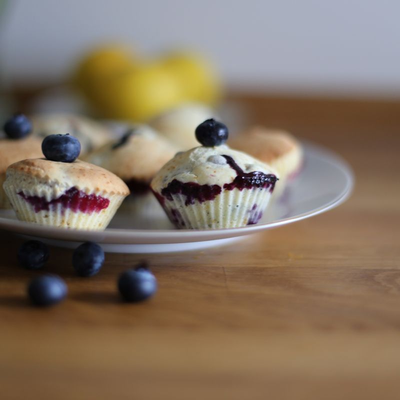 Brown Butter Blueberry Muffins