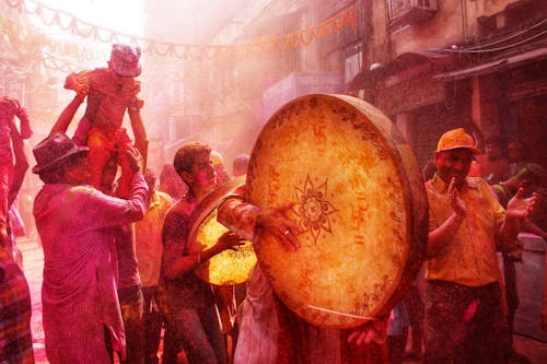 The Holi Festival in a City