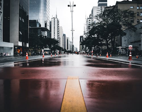 Photo of Center Street Beside Buildings