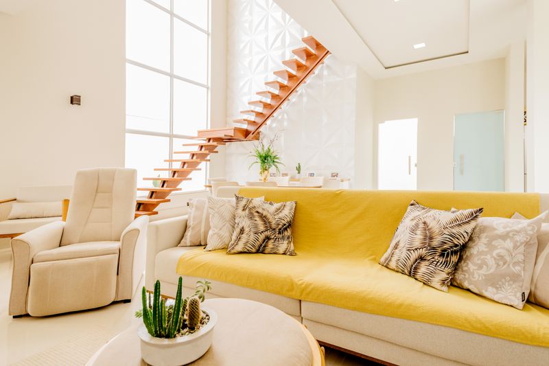Bright, comfortable modern living room