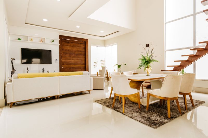 Spacious, professionally styled living room prepared for a home listing