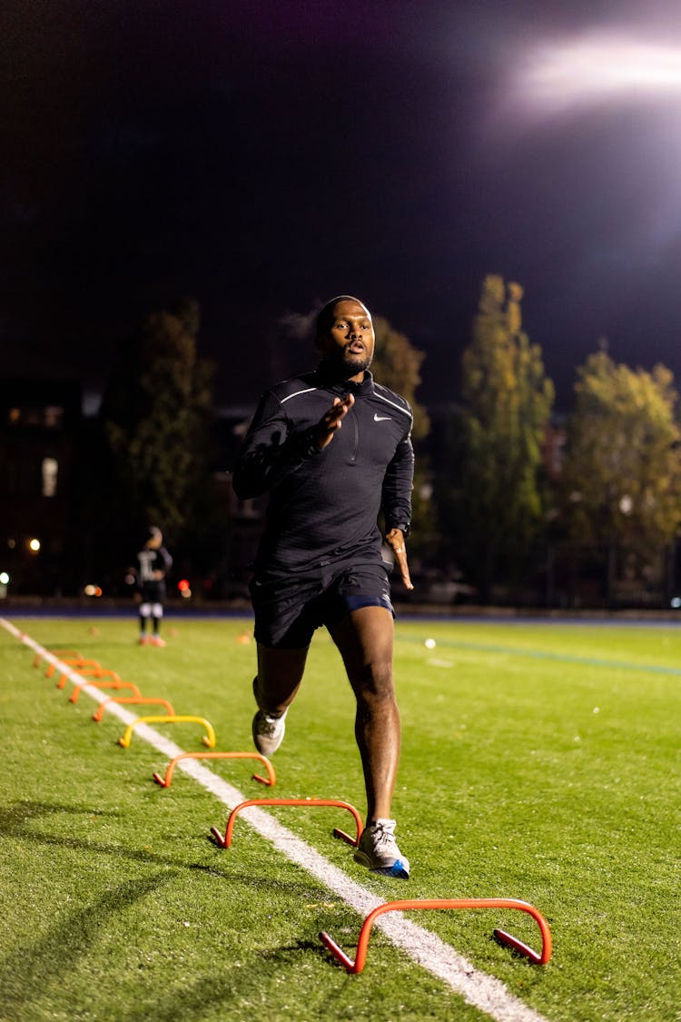 Man Running At Night