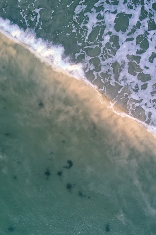 Aerial View of Ocean Waves