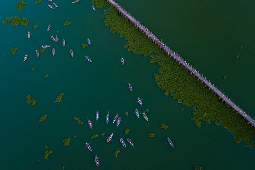 Top View of Boats on Water