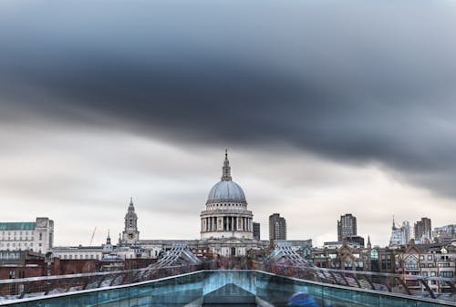 St. Paul's Cathedral under Gloomy Sky 