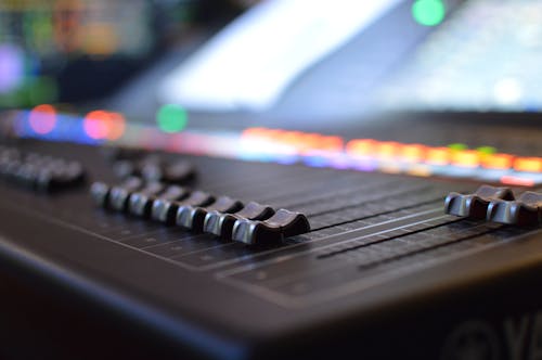 Free A Close-Up Shot of an Audio Mixer Stock Photo