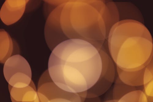 Orange and White Bokeh Lights