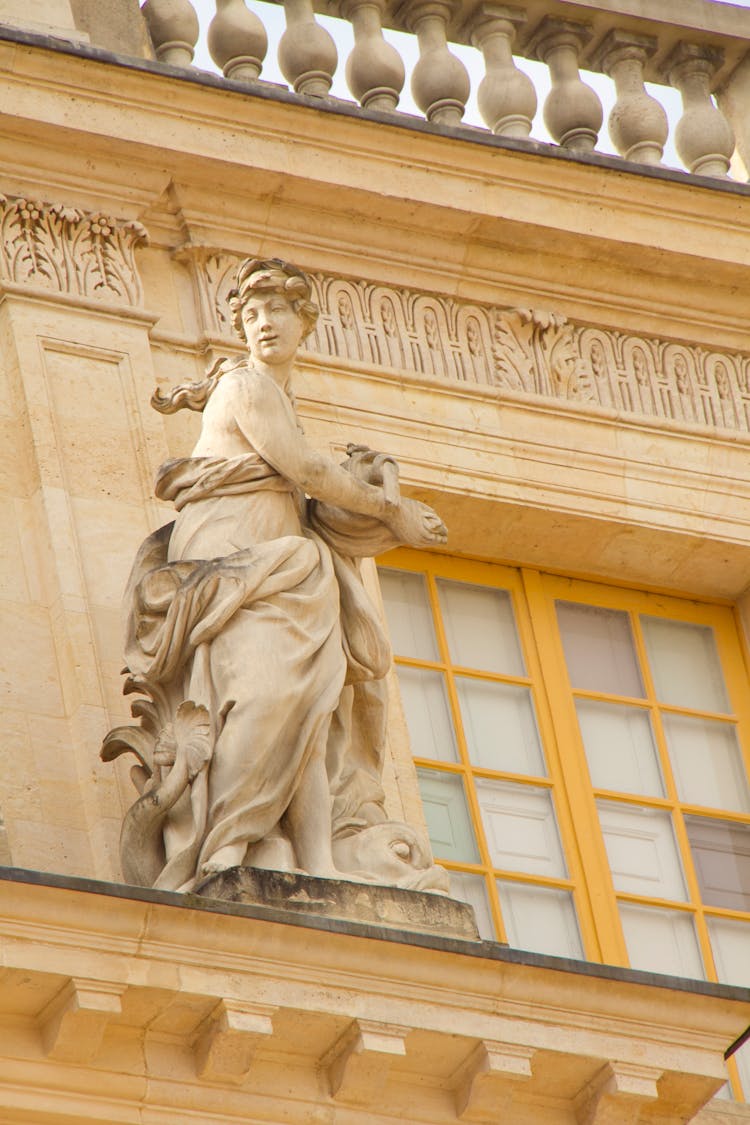 Low Angle Shot Of Classical Sculpture 