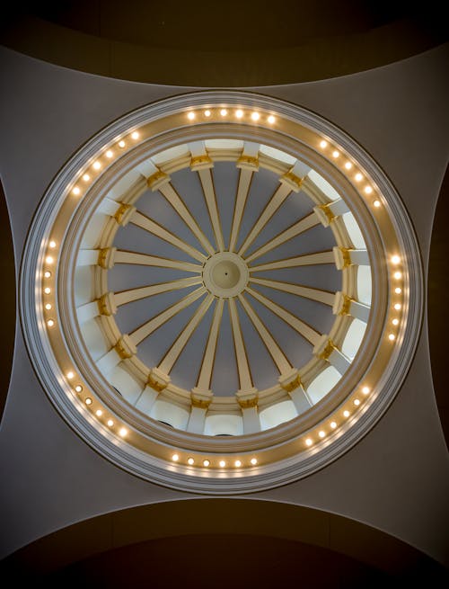 Low Angle Photography of Dome Ceiling