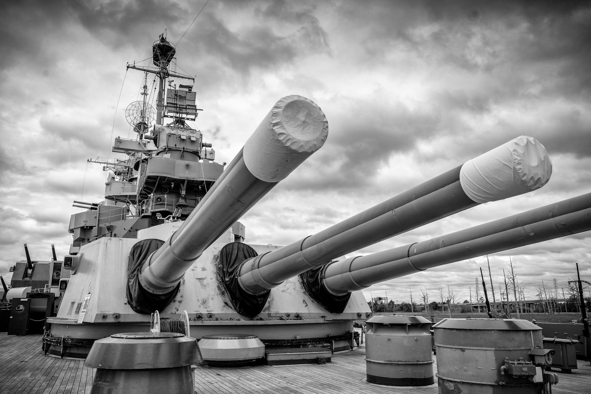 Low Angle Shot of Warship