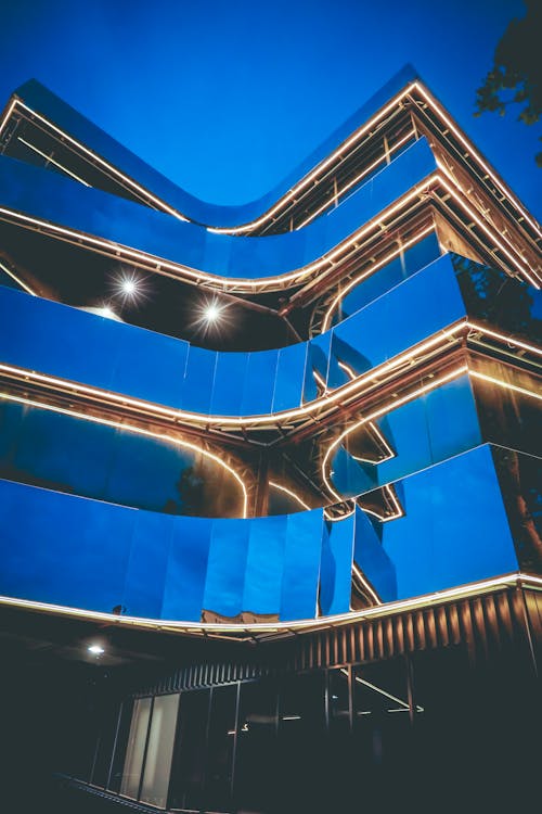 Low Angle Photography of Glass Walled Building