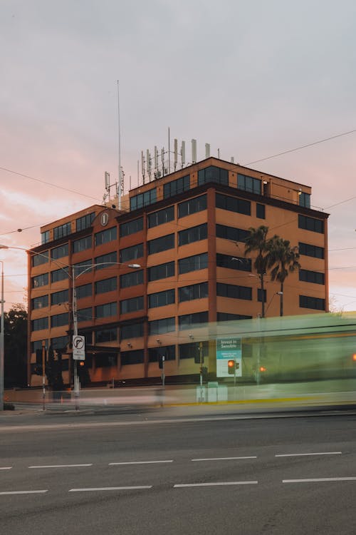 Free Brown Concrete Building during Dusk  Stock Photo