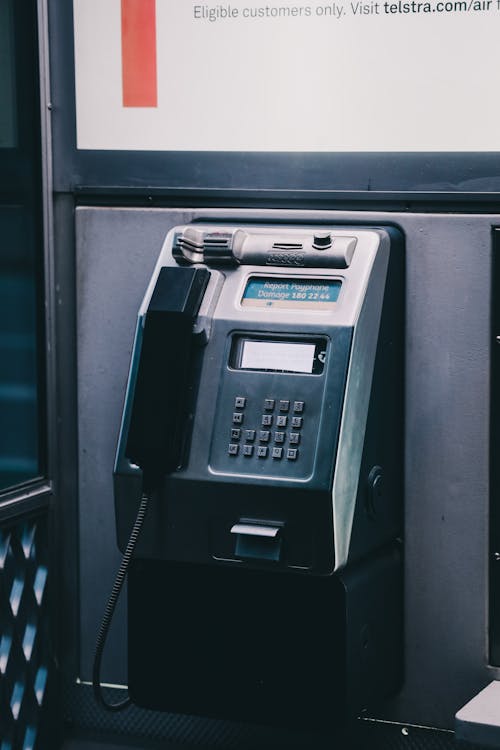 Black and Silver Telephone Booth