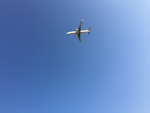 Free Photo of Airplane on Clear Sky Stock Photo