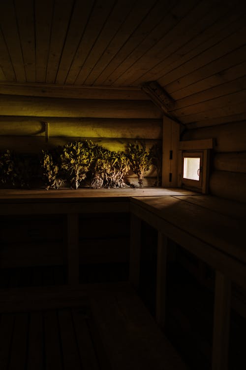 Fotobanka s bezplatnými fotkami na tému drevený, sauna, slabé svetlo