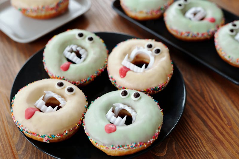 Party donuts on a plate