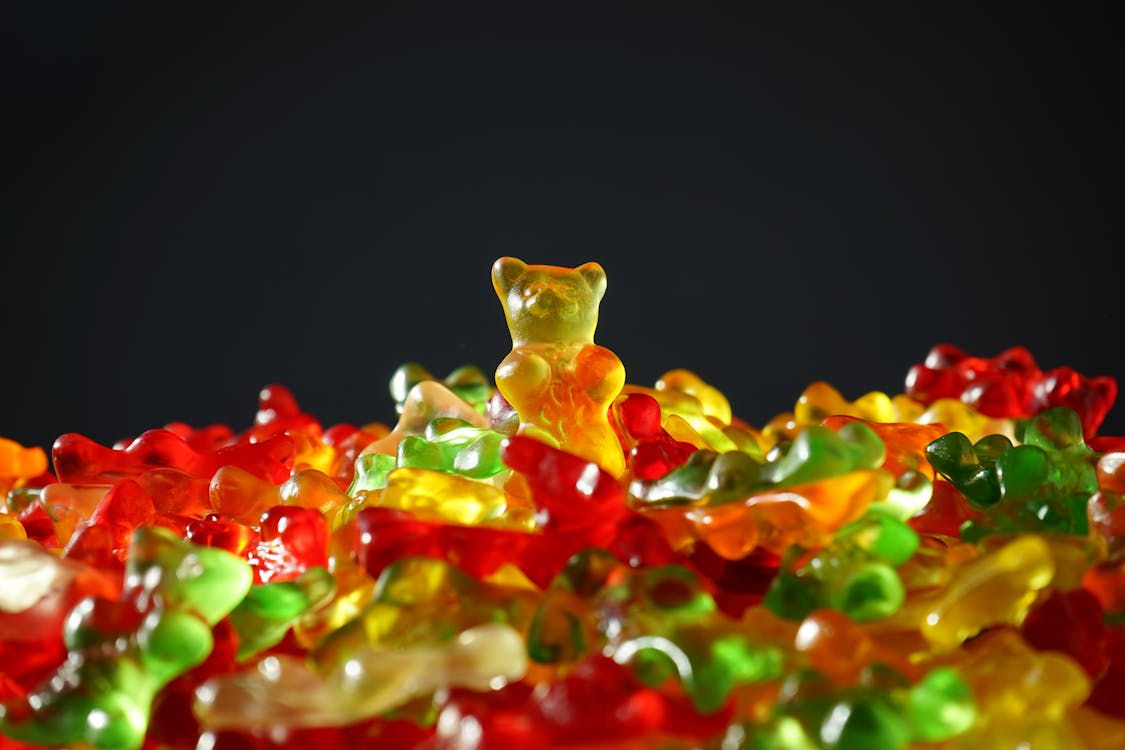 Free Multicolored Gummy Bears Stock Photo