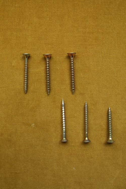 A Close-Up Shot of Screws