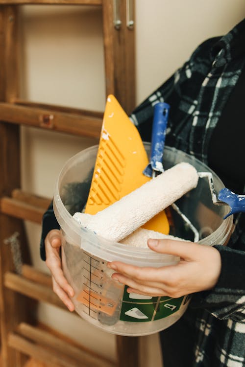 Bucket with Painting Tools