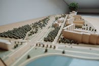 Miniature Street in Close Up Shot