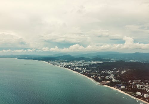 Fotobanka s bezplatnými fotkami na tému horizont, letecký záber, mesto