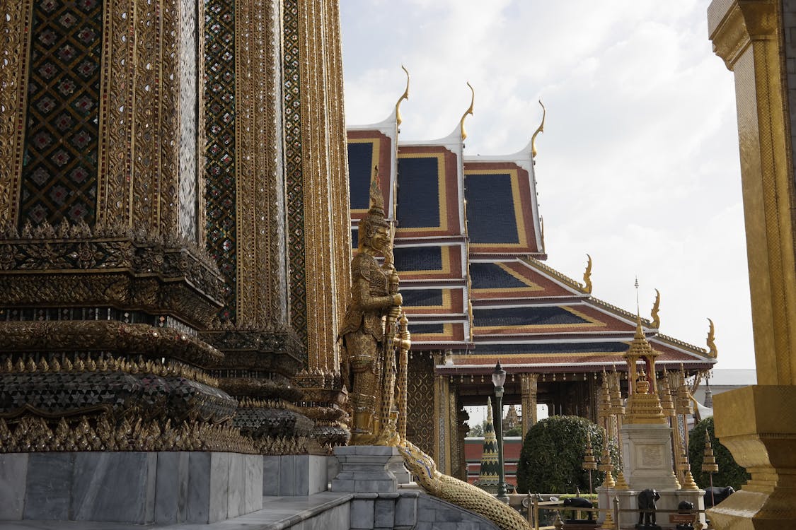 Statues on the Grand Palace of Thailand