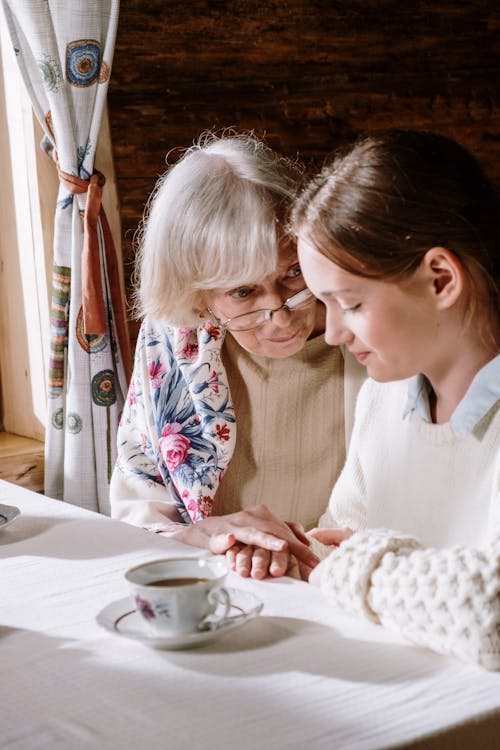 Free Elderly Woman With Her Granddaughter Stock Photo