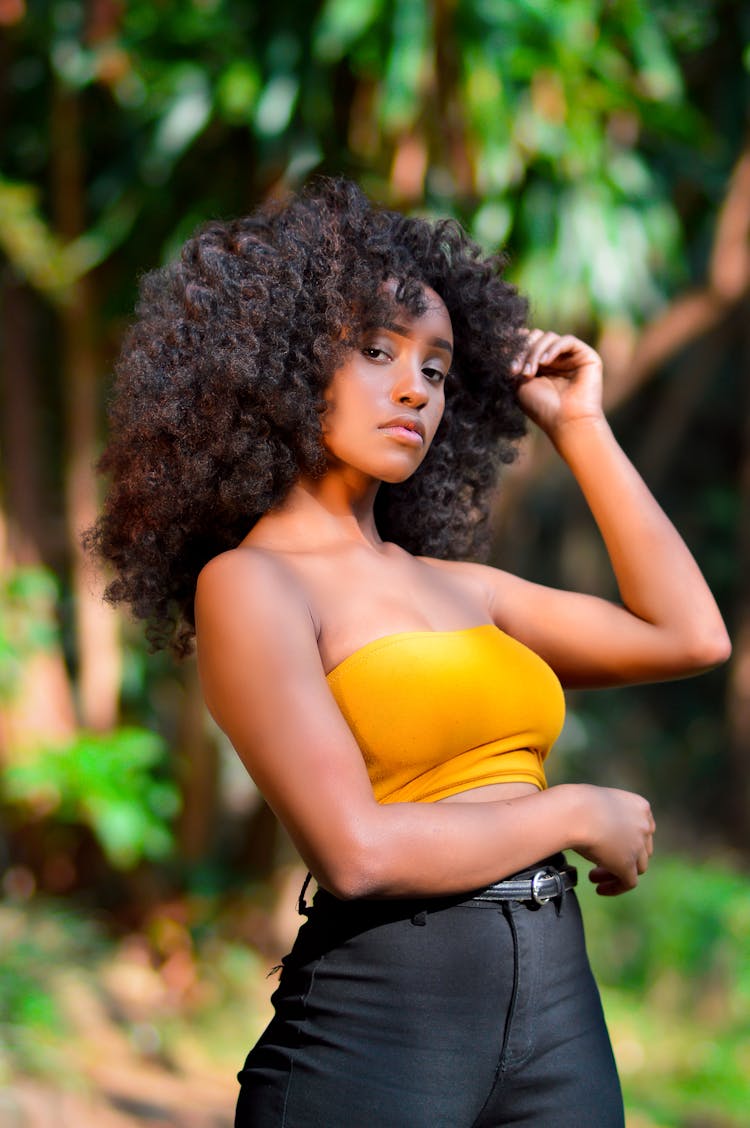 Portrait Of Woman With Textured Hair