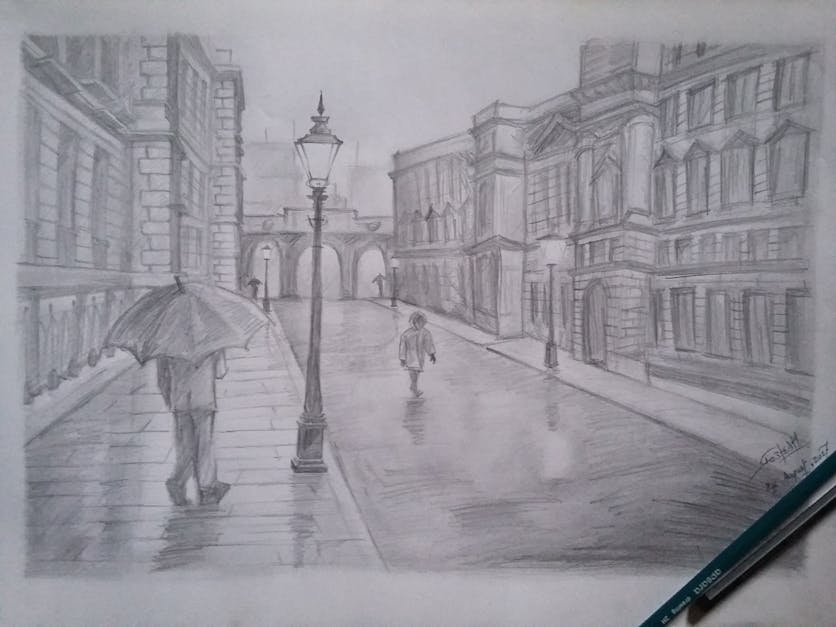 Free stock photo of drawing, pencil, rain