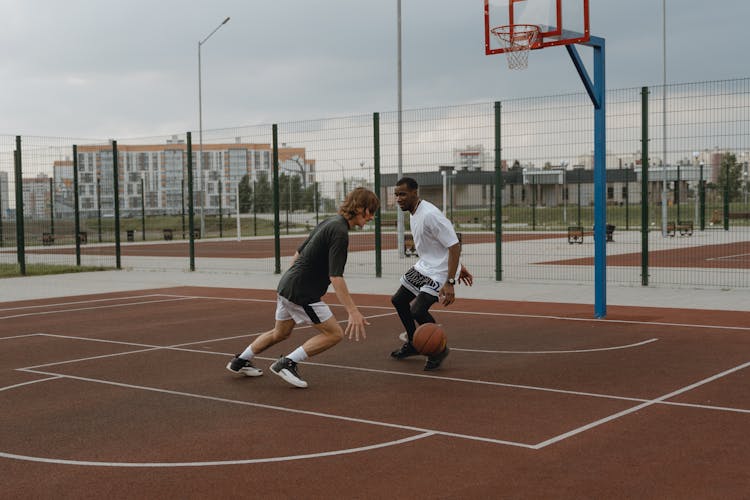 Friends Playing Basketball