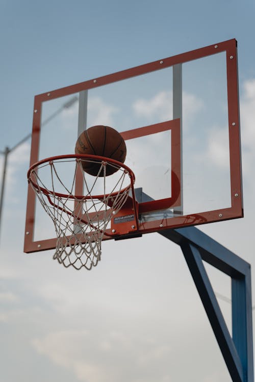 A Basketball Midair