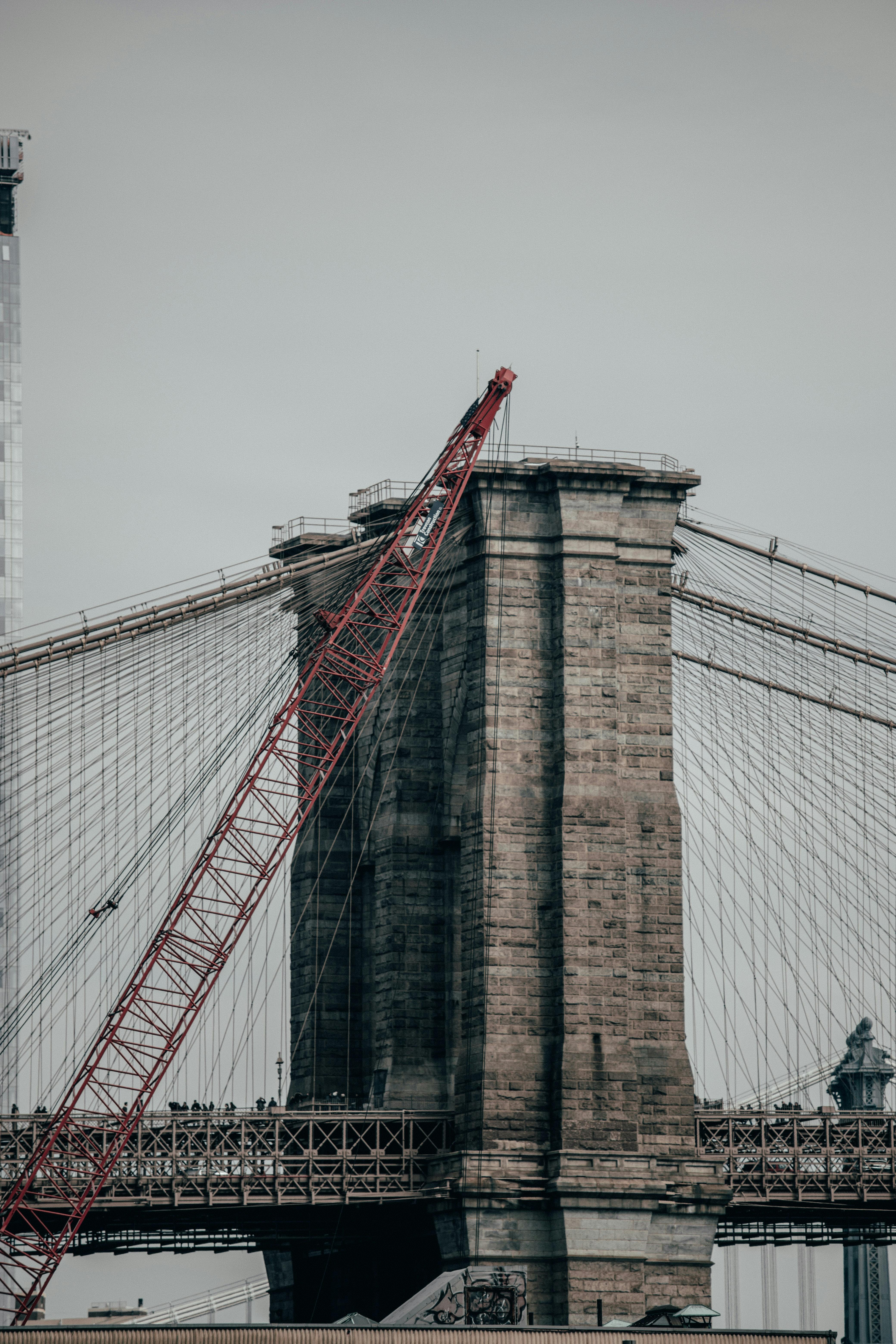 Brooklyn Bridge on Sky Background · Free Stock Photo