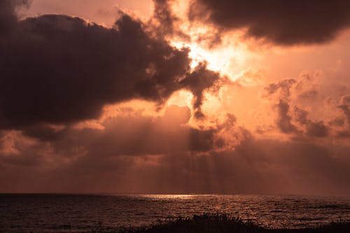 Free Bright Sun Covered by Dark Cloud Stock Photo