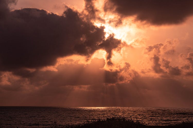 Bright Sun Covered By Dark Cloud