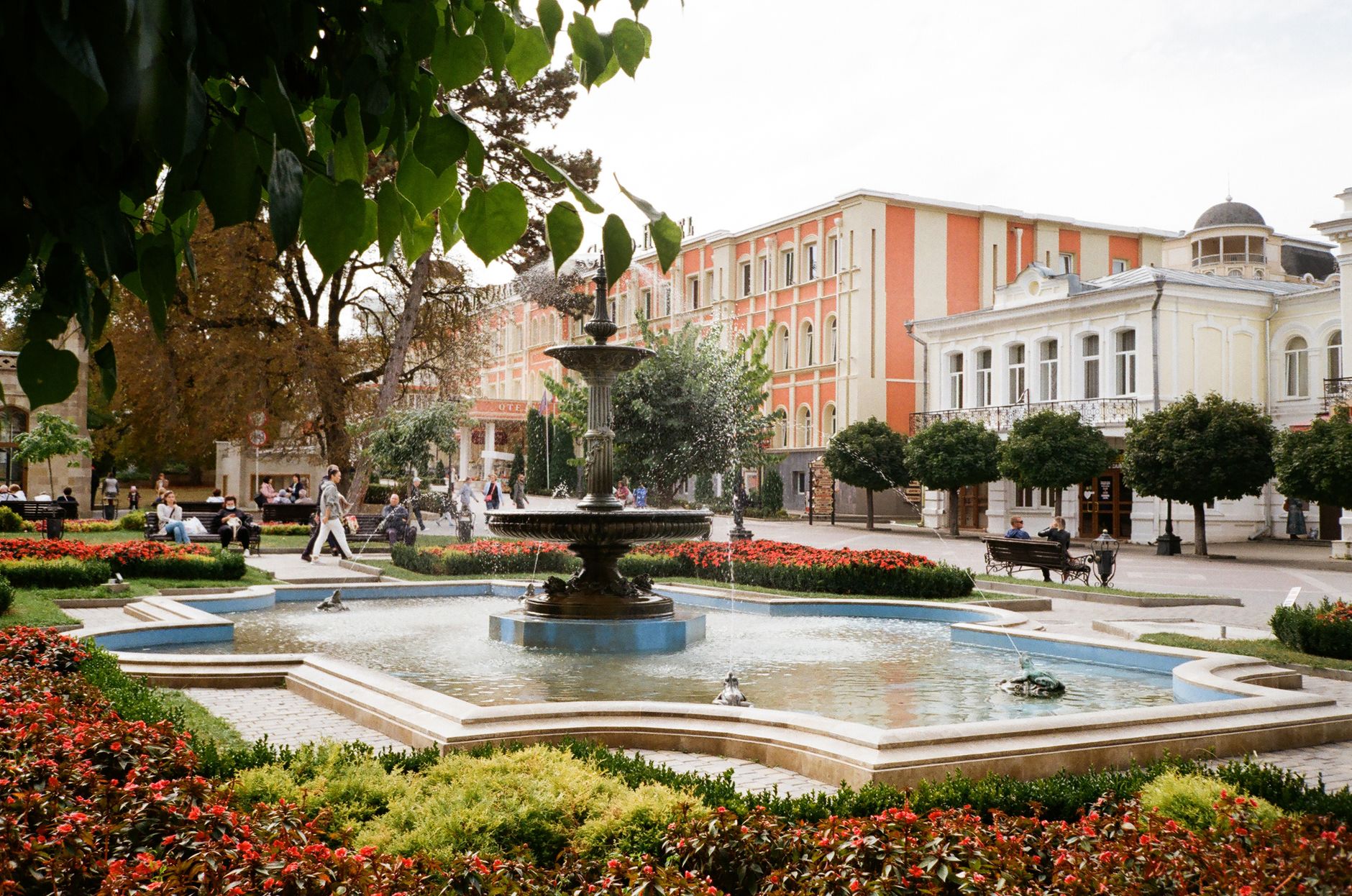 Public mineral water taps in central Sofia park