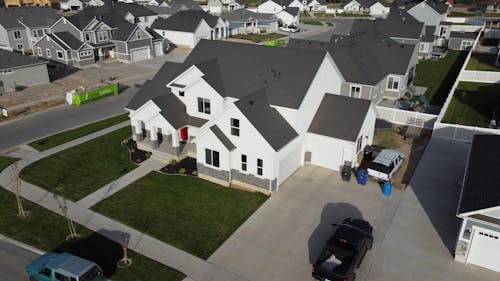 Aerial View of Houses in a Village