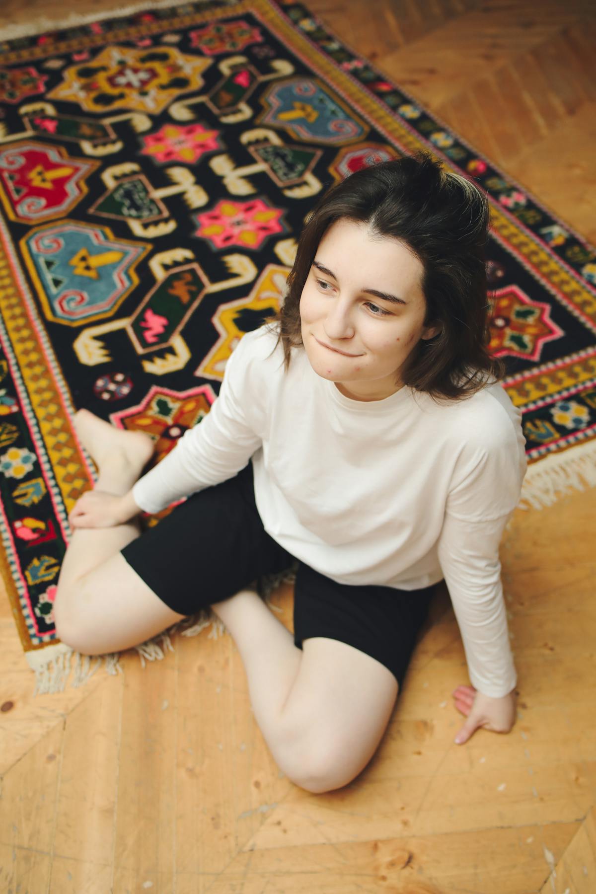 Professional wrestling ring lit up in an arena before a show