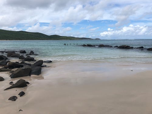 Free stock photo of beach, blue beach, rocks