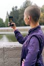 Person Taking a Selfie