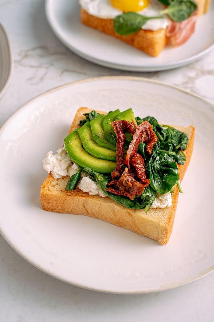 Food On White Ceramic Plate