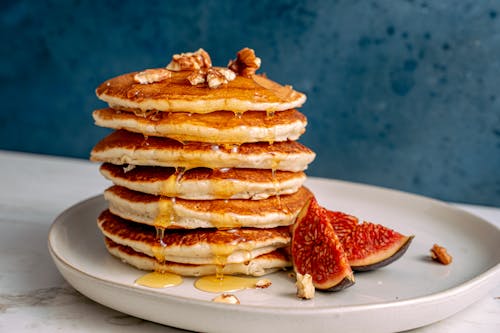 Free Close-up Photo of Stacked Pancakes  Stock Photo