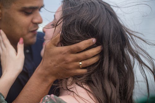 Couple About to Kiss