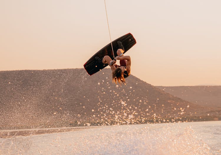 Person In Wakeboarding Sport