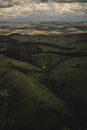 Picturesque landscape of green valley