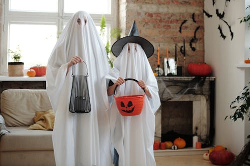 People in Ghost Costumes