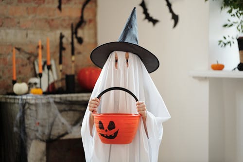 Free Person in a Ghost Costume Stock Photo