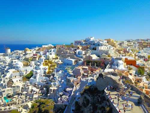 Gratis Santorini Yunani Foto Stok