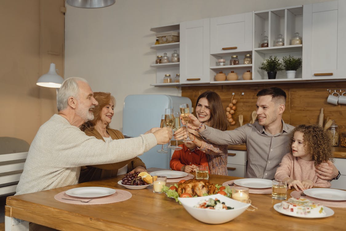 Free People Sitting at the Table Stock Photo