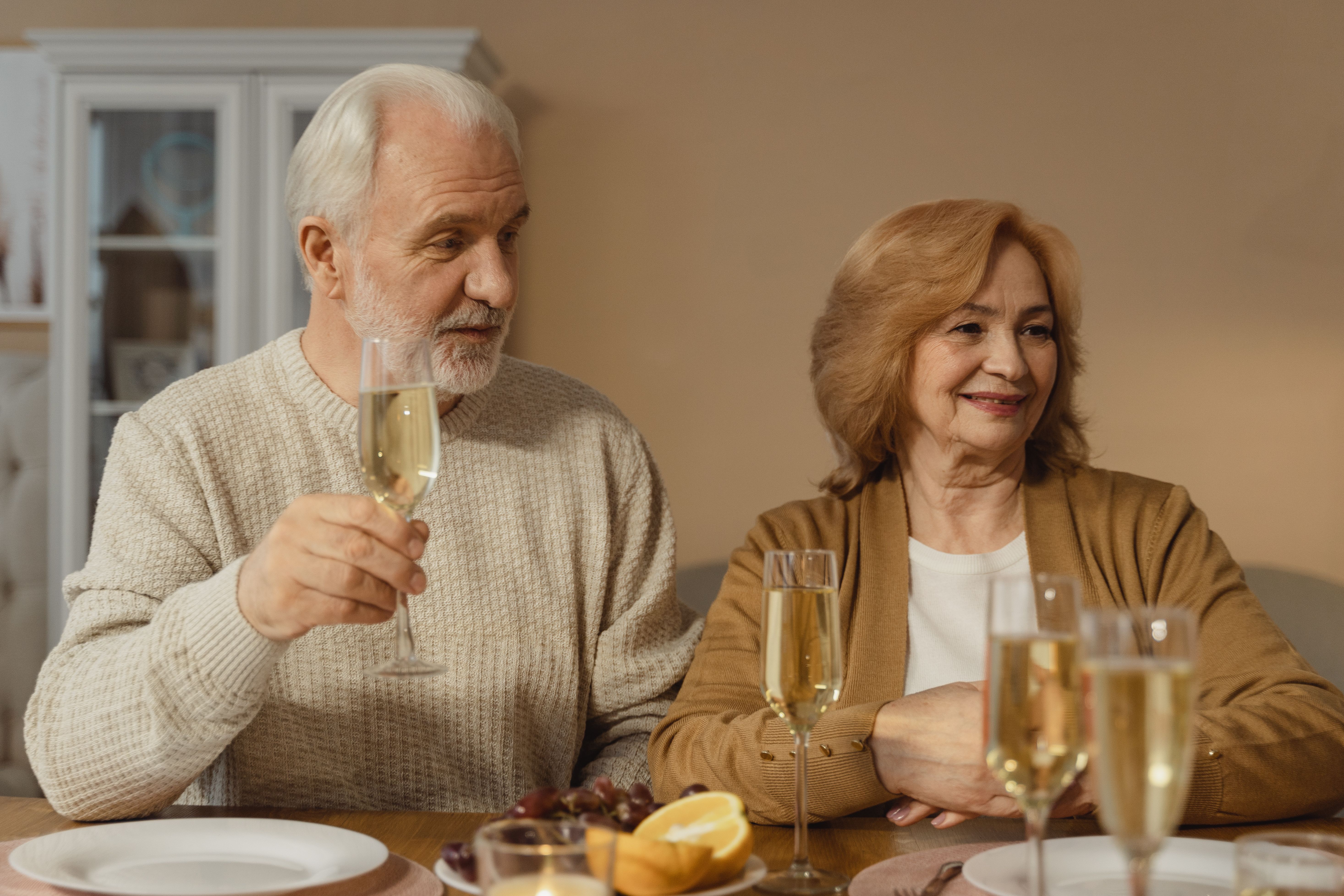 elderly couple happy sharp mind