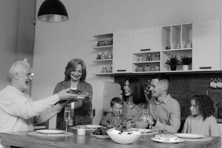 A Family Celebrating Thanksgiving Together